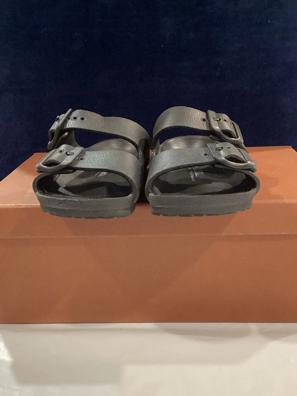 Birkenstock Kids Black Two Strap Sandals EU Size 25